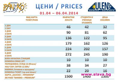 Банско сваля цените с 20% от 1 април