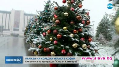 Откраднаха част от коледната украса в София