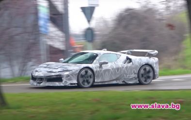 По-горещото Ferrari SF90 не може да скрие голямото си крило в нов шпионски видеоклип