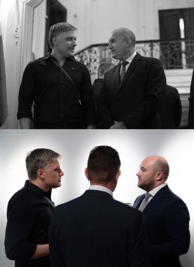 Президентът и министър Георгиев при Карамазов на вернисаж