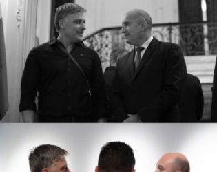 Президентът и министър Георгиев при Карамазов на вернисаж