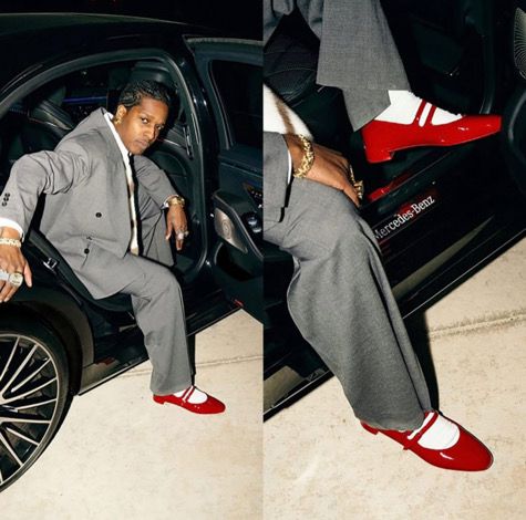 A$AP Rocky с червени пантофки