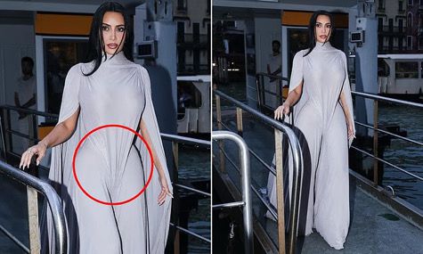Ким Кардашиян с впит гащеризон във Венеция: Да или не?