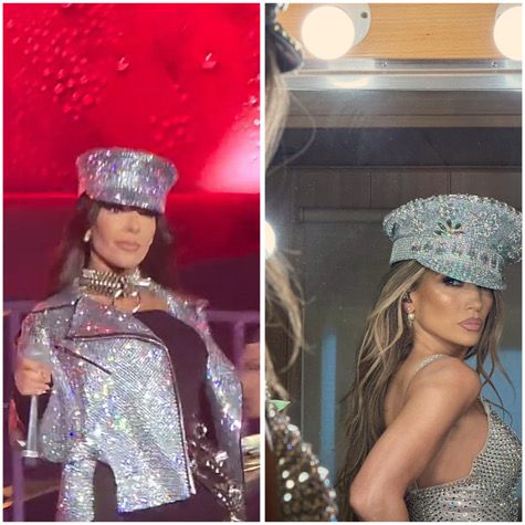 Галена като Джей Ло – двете с еднакви диамантени шапки
