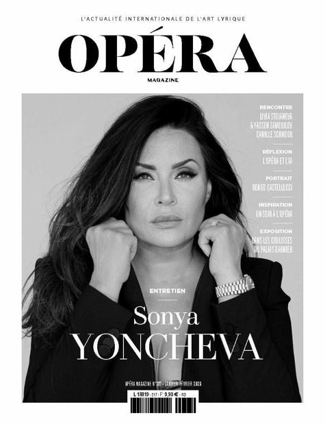 Соня Йончева на корицата на новия брой на Opéra Magazine