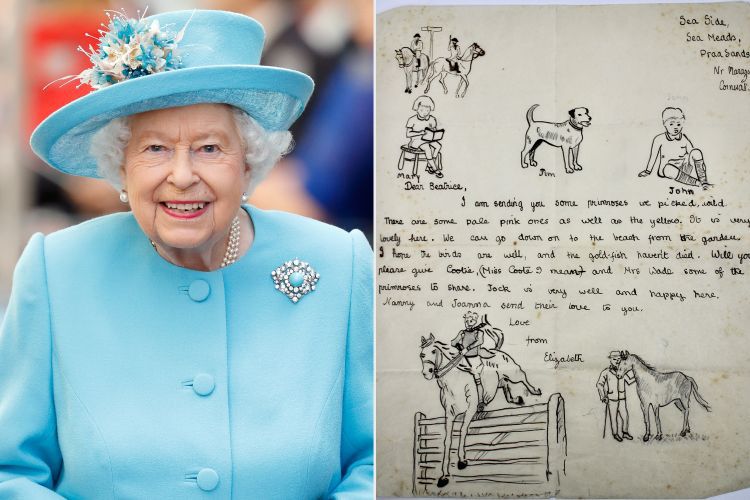 Непубликувано писмо с рисунки на 10-годишната Елизабет II отива на търг