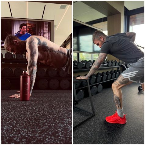 Бекъм тренира в имението си за 60 млн. паунда