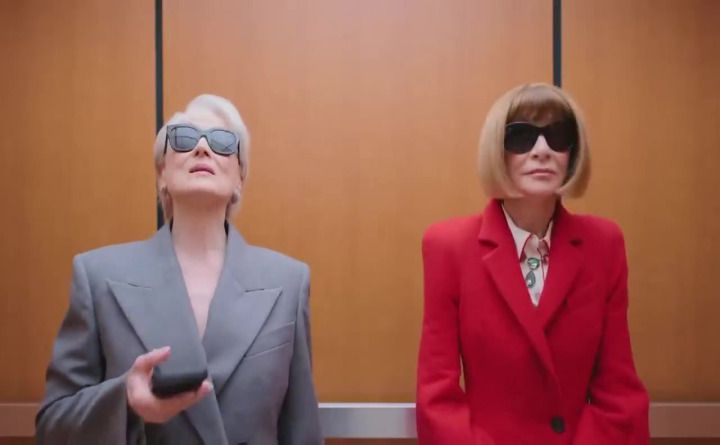 Какво се случва, когато Ана Уинтур и Миранда Пристли споделят един асансьор? (ВИДЕО)