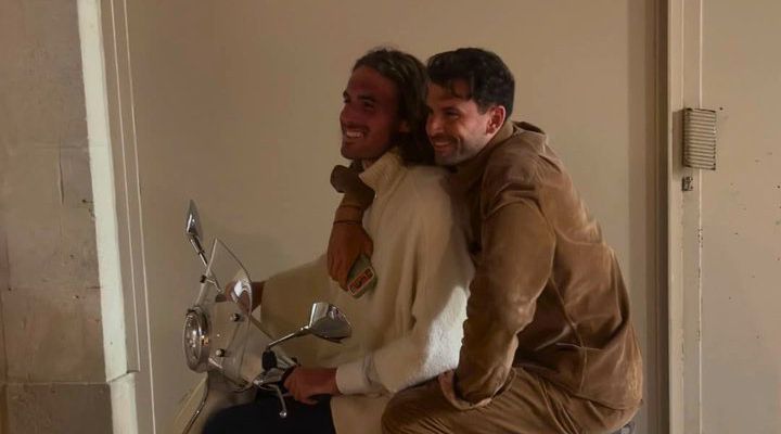 Григор Димитров и Стефанос Циципас на нощна разходка със скутер в Монте Карло