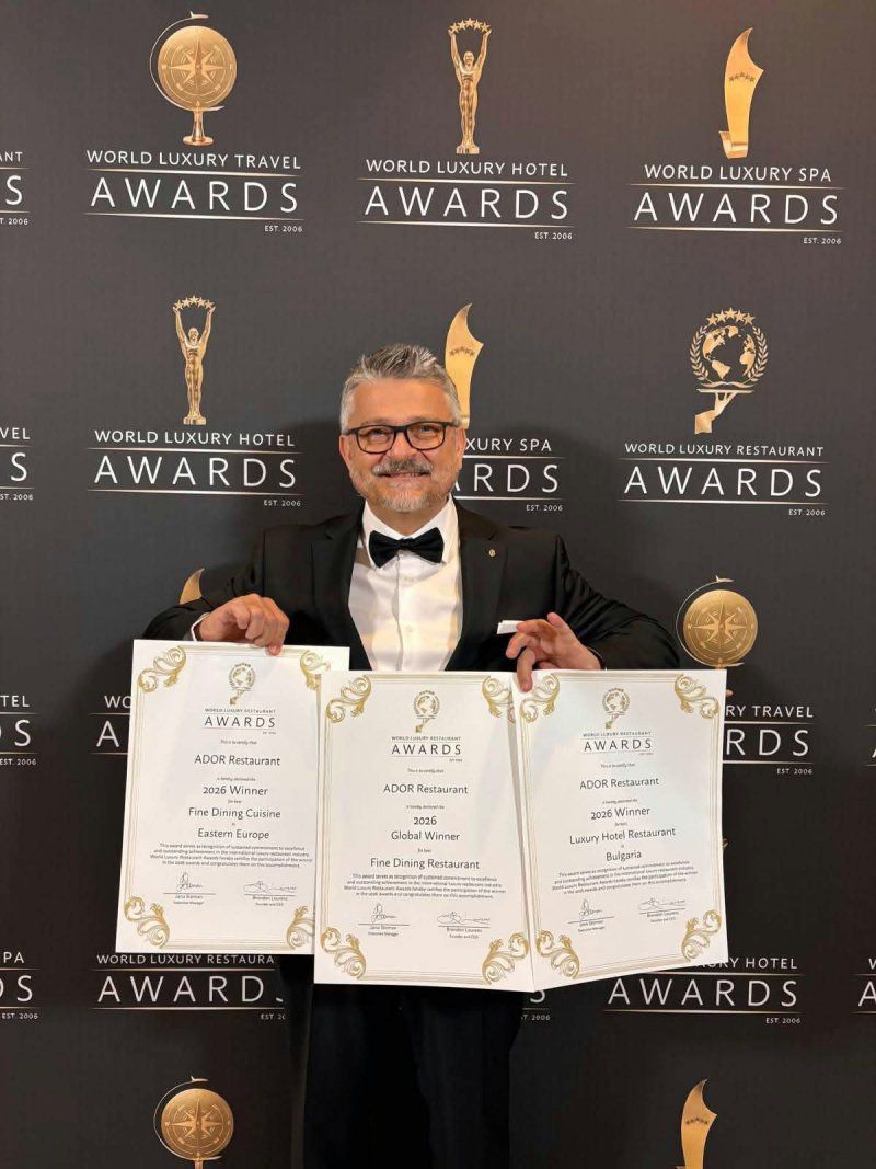 ДА! Ador избран за ресторант №1 в света и у нас на World Luxury Restaurant Awards