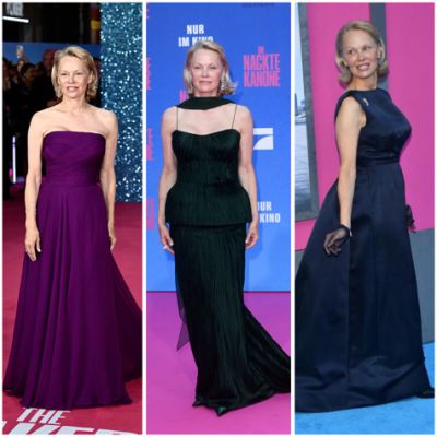 Стилът на Памела Андерсън на премиерите на “Голо оръжие”