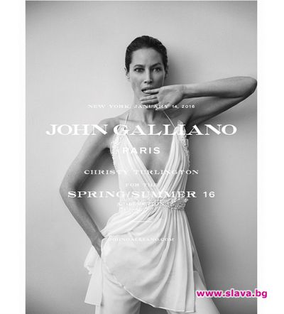 Кристи Търлингтън e новото лице на Galliano